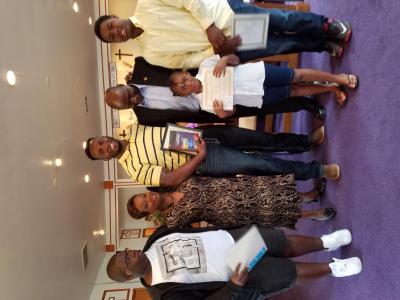 Pastor Little and 1st Lady honoring the youth